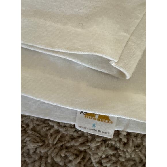 VTG ‘81 Russell Athletic USA Made Single Stitch White Heavy S Seniors LS Jersey - Picture 3 of 10